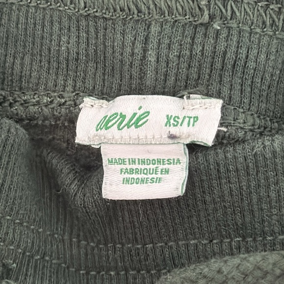 Aerie Green Velour Flared Lounge Pants - Size XS - Picture 8 of 9